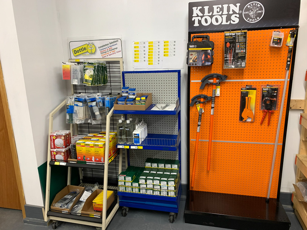 Klein tools, Tape, Staples, Pig Tails, wire markers, smoke alarms